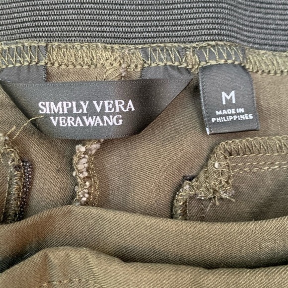 Vera Wang Dark Green Crop Dress Pants - Picture 3 of 3